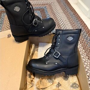 Harley Davidson Faded Glory Men's Black Leather Boots